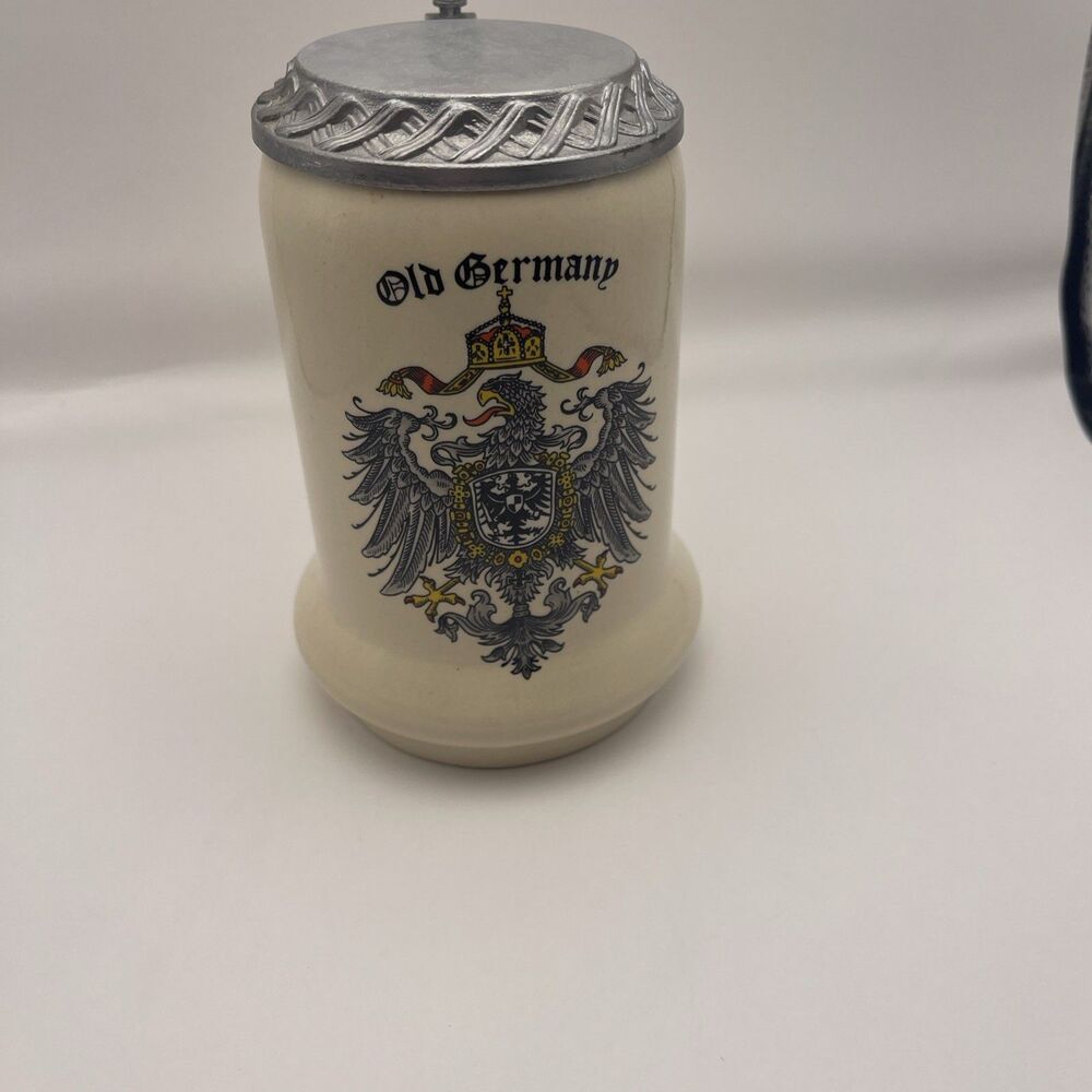 Old Germany Beer Stein DOMEX Pewter Lid 0.5L Walzenkrug German Mug